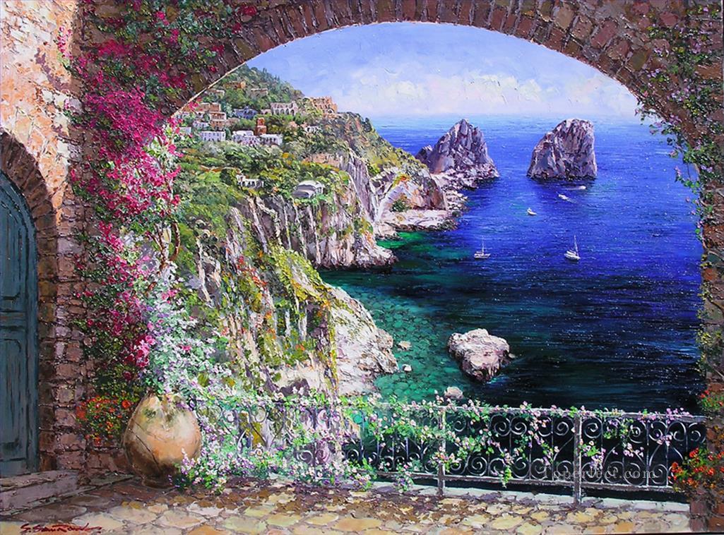 Arco Capri Egeo Mediterráneo Pintura al óleo